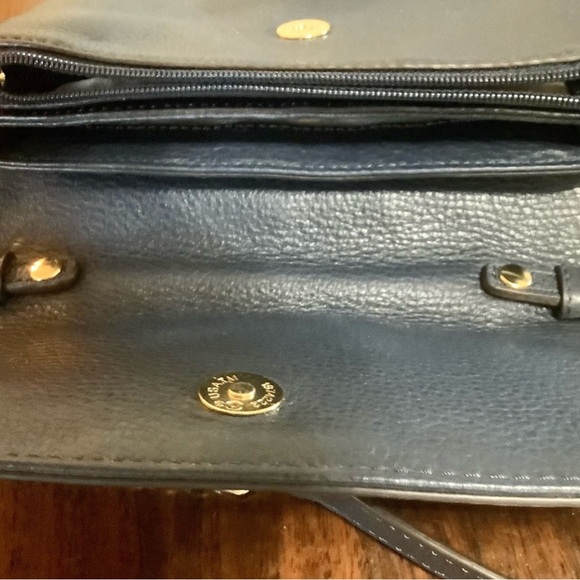 Navy Michael Kors purse 8” w x 6.5” h small crossbody - Picture 4 of 6